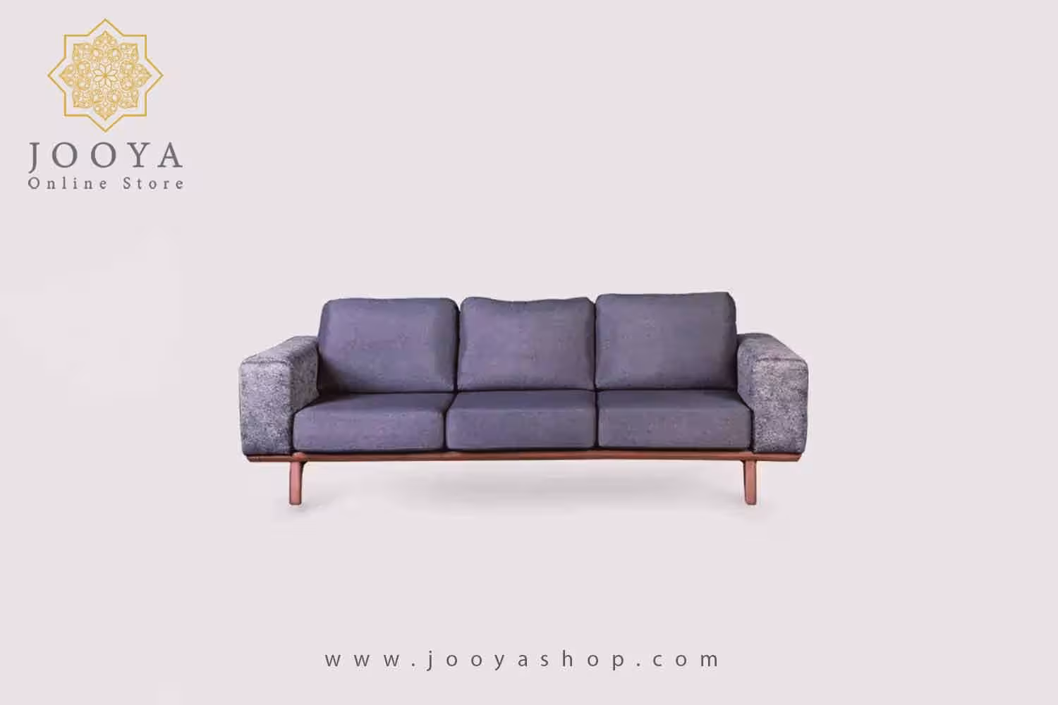 مبل راحتی سه‌نفره اورلاندو طوسی دسته پتینه