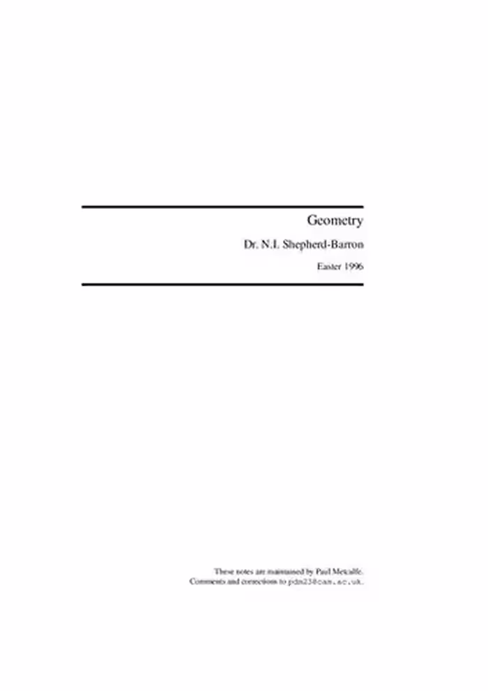خرید و دانلود نسخه کامل کتاب Geometry