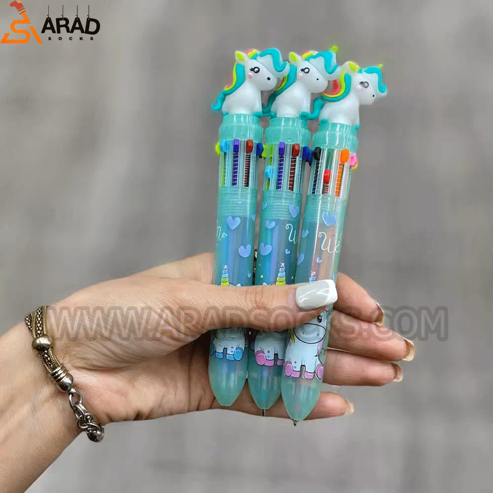 خودکار 10 رنگ طرح یونیکورن