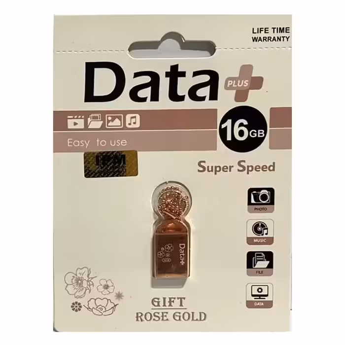 خرید فلش مموری 16 گیگابایت دیتا پلاس مدل DATA PLUS GIFT ROSE GOLD