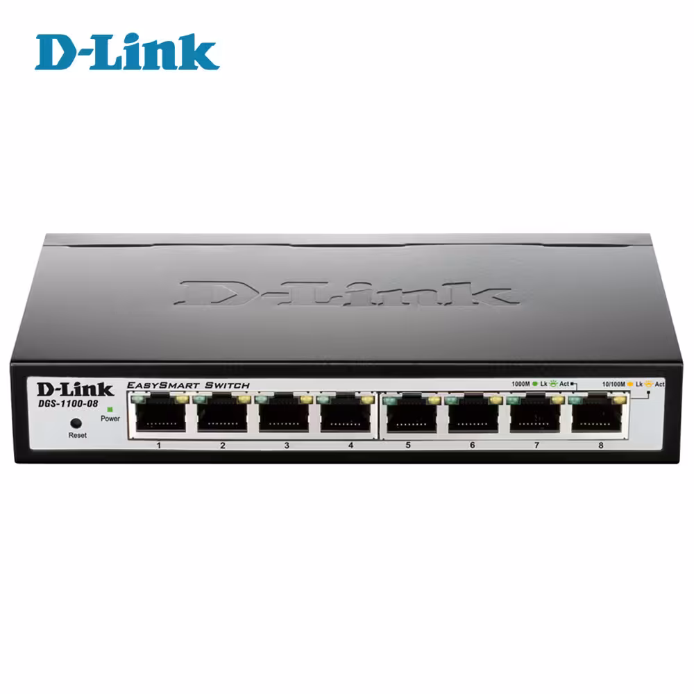 سوئیچ شبکه مدیریتی 8 پورت گیگابیت دی لینک مدل D-Link DGS-1100-08