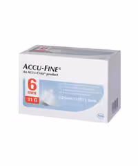 سرسوزن قلم انسولین اکیو فاین با سوزن 6 میلی متر - ACCU FINE