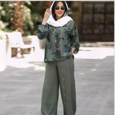 ست دلانا شومیز لینن شلوار شانتون صوفیاAsd