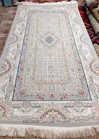قالیچه 1 در 2 متر ستاره کویر یزد طرح نقش جهان گلبرجسته