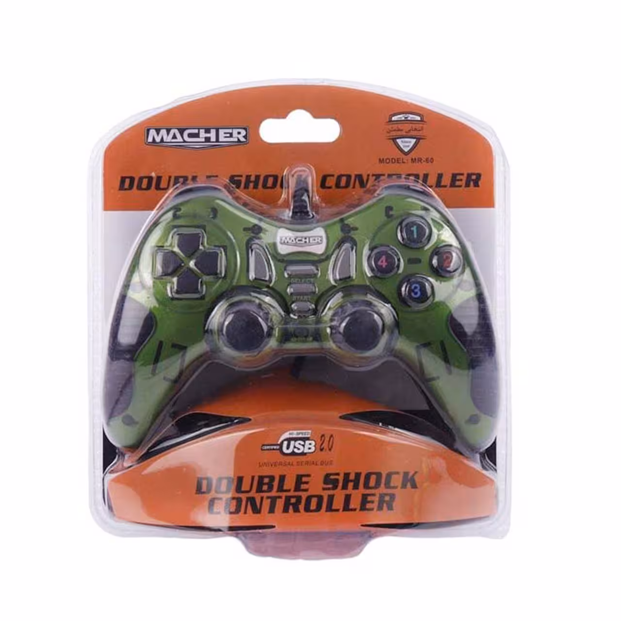 دسته بازی شوک دار Macher مدل MR-60 - سبز - RYL