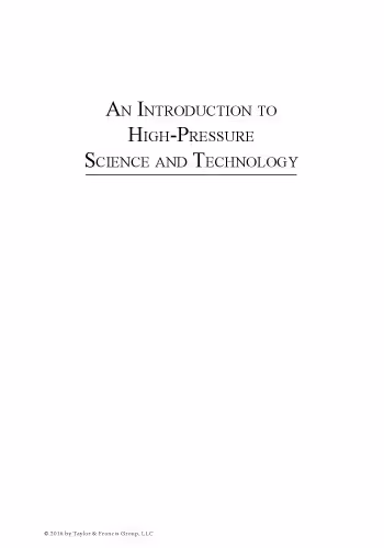 خرید و دانلود نسخه کامل کتاب Introduction to high-pressure science and technology