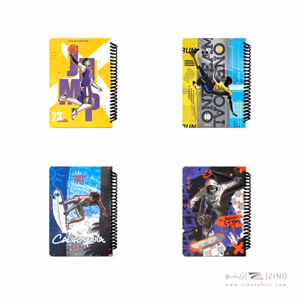 دفتر100برگ وزیری سیمی جلد سخت لانگو سری کاپی بارا کدCH-800