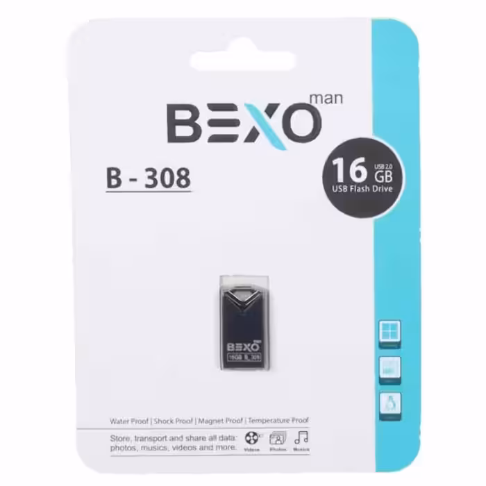 فلش مموری بکسو مدل B-308 USB2.0 ظرفیت 16 گیگابایت