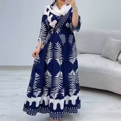 پیراهن زنانه کرپ مدل پیراهن زنانه فلور طرح پر