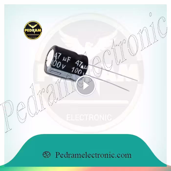 خازن CAP 47MF 100V 47MF100 100-47LF 10*13