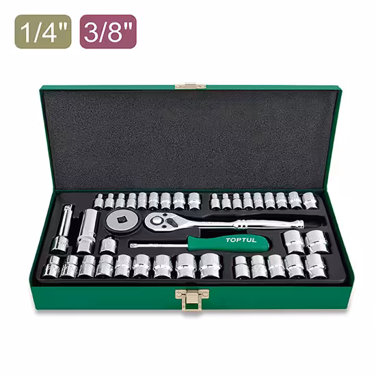 جعبه بکس 40 پارچه تاپ تول 1/4 و 3/8 مدل GCAD4002 تایوان اصل