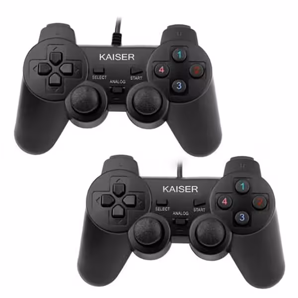 دسته بازی شوک دار 2 عددی کایزر مدل K-504 - فروشگاه اینترنتی بافینه | حس خوب یک خرید قسطی راحت و مطمئن