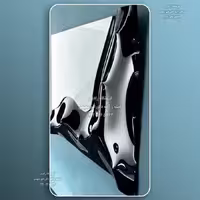 آینه دیواری دست ساز مدل الماس سیاه ( فریم برجسته – سه بعدی )