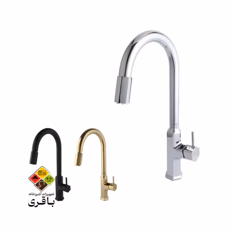 شیر ظرفشویی شاوری راسان مدل تونو کروم مات