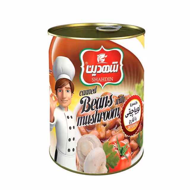 کنسرو لوبیا چیتی با قارچ شهدین 370 گرمی