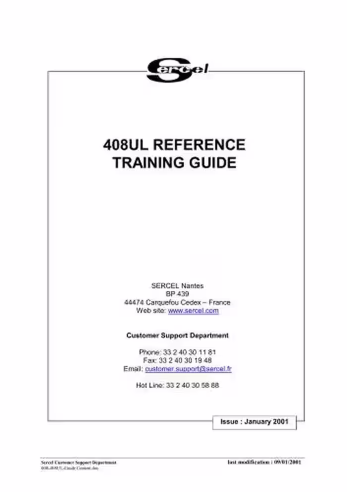 خرید و دانلود نسخه کامل کتاب 408UL Training Course - Issue JAN 2001