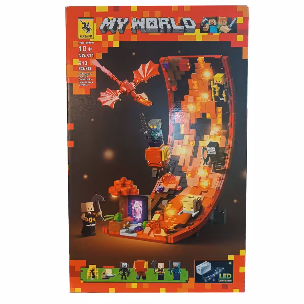 لگو ماینکرفت LED دار(چراغدار) Lava Zone کد 811