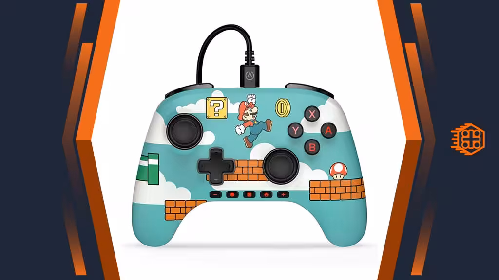کنترلر با سیم PowerA Advantage مخصوص Nintendo Switch 2 – طرح Mario Time