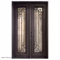 درب فلزی شیشه خور با طرح مدرن کد 1234