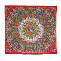 بکدراپ تپستری هندی طرح ماندالا (روتختی دو نفره) کد 169