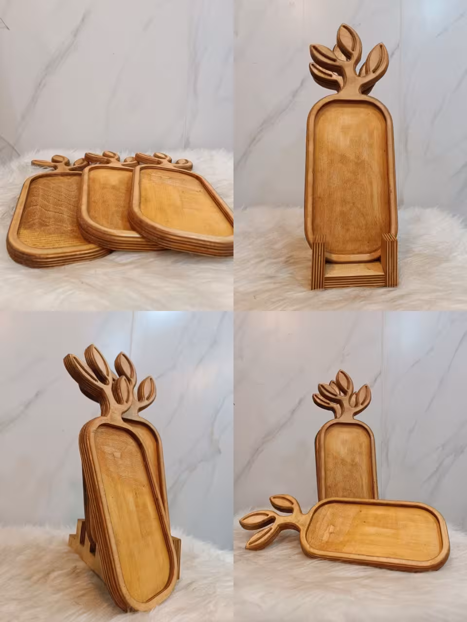 رولت خوری چوب روس طرح برگ