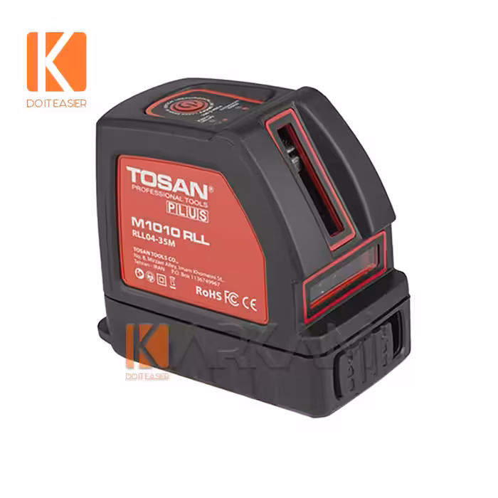 تراز لیزری M1010RLL دوخط قرمز کیف برزنتی توسن پلاس