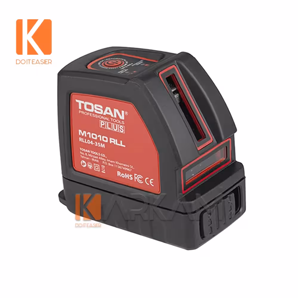 تراز لیزری M1010RLL دوخط قرمز کیف برزنتی توسن پلاس