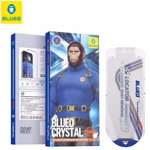 محافظ صفحه بلو کریستالی با اپلیکاتور Blueo Crystal Anti-Scratch Tempered Glass With Applicator مناسب برای Apple iPhone 17 Pro