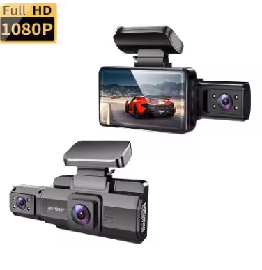 دوربین ثبت وقایع داشبورد با صفحه نمایش 7.6 سانتی‌متری و لنز دوگانه (جلو و عقب)  1080P با زاویه وسیع 170 درجه (محصول اصل)
