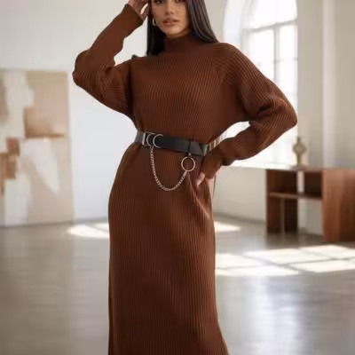 پیراهن بافت پاییزه