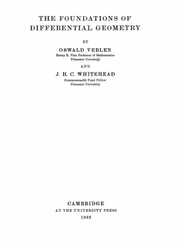 خرید و دانلود نسخه کامل کتاب The foundations of differential geometry