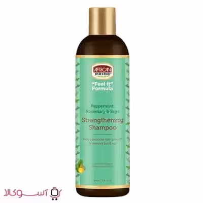 شامپو ضد ریزش رزماری افریکن پراید مدل strengthening حجم 354 میل