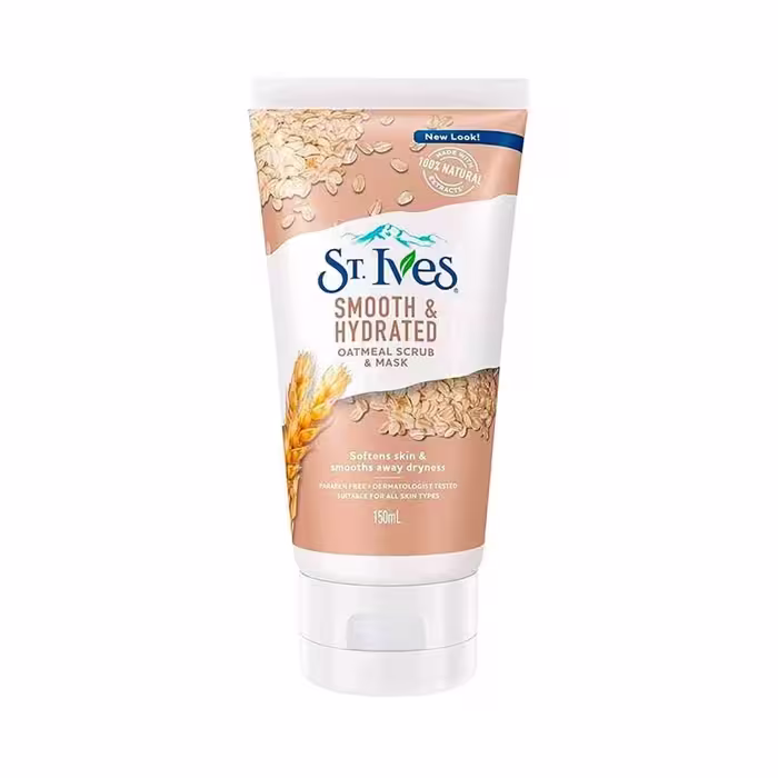 مشخصات، خرید و قیمت اسکراپ و ماسک صورت سنت آیوز St Ives تغذیه کننده و صاف کننده حاوی جو دو سر 150 میل ⭐️ ویان مارکت