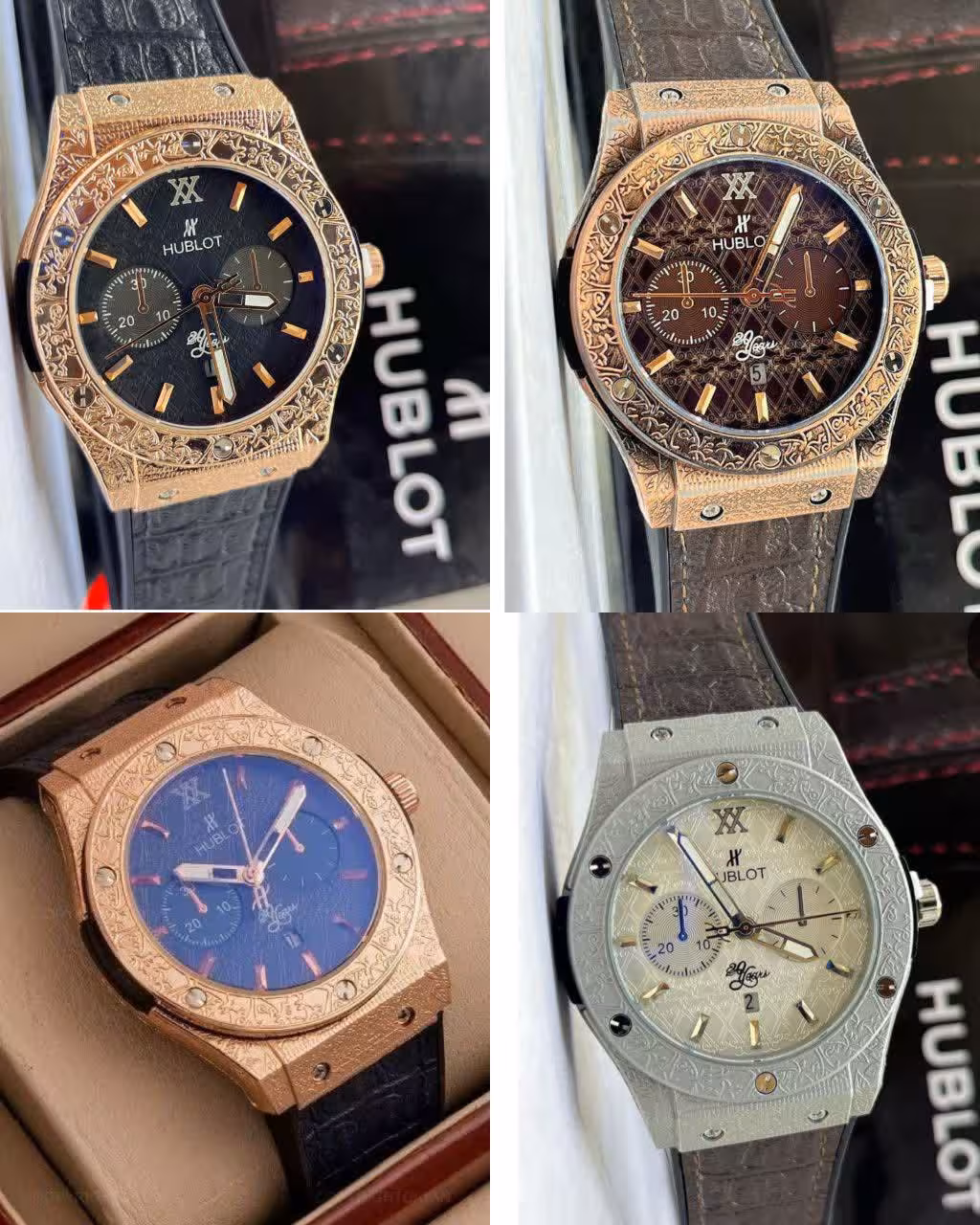 ساعت هابلوت حکاکی مردانه ژاپنی طرح سه موتوره