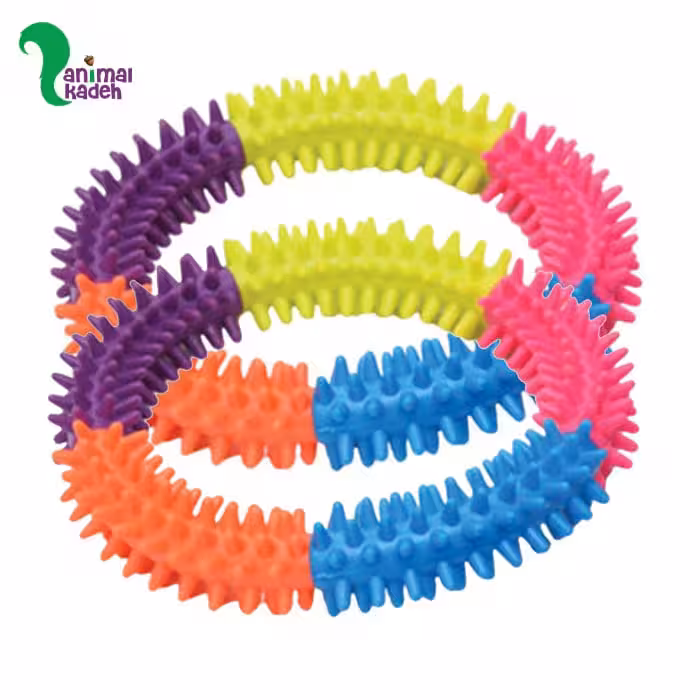 اسباب بازی دندانی حلقه خاردار رنگین کمان