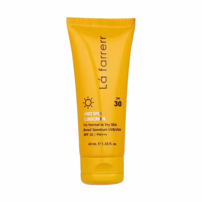 کرم ضدآفتاب و ضدلک بی‌رنگ لافارر مدل SPF30، مناسب پوست‌های خشک و معمولی، حجم 40 میلی‌لیتر
