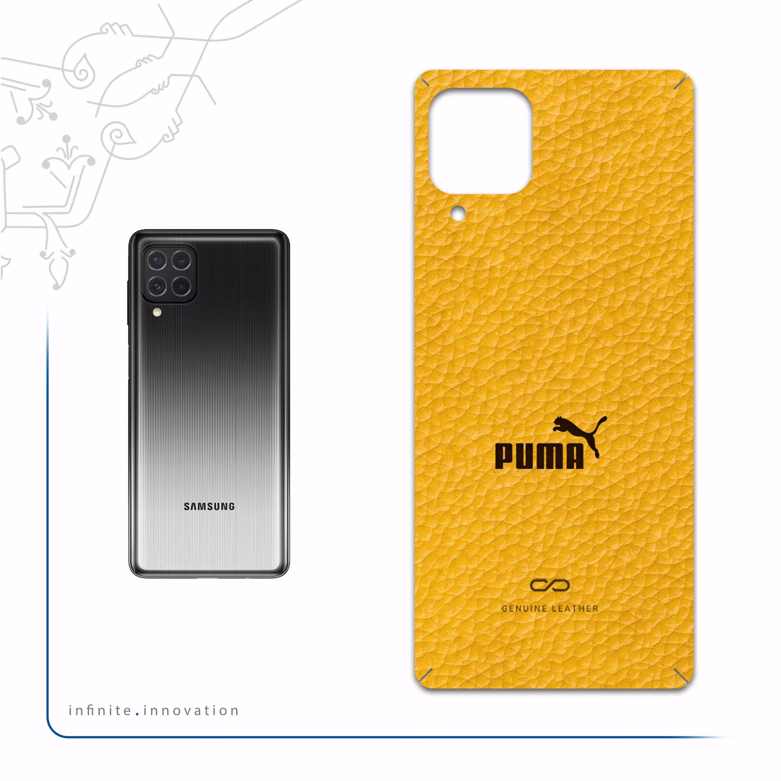 برچسب پوششی ماهوت مدل ML-PUMA مناسب برای گوشی موبایل سامسونگ Galaxy M62