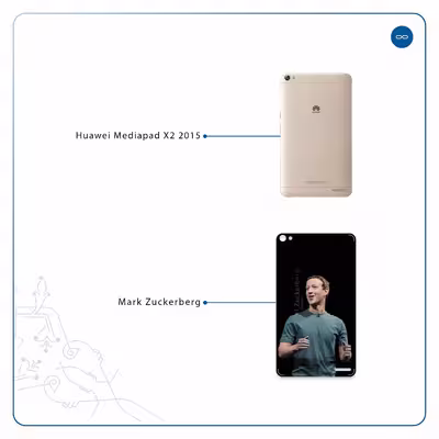 برچسب پوششی ماهوت مدل Mark Zuckerberg مناسب برای تبلت هوآوی Mediapad X2 2015
