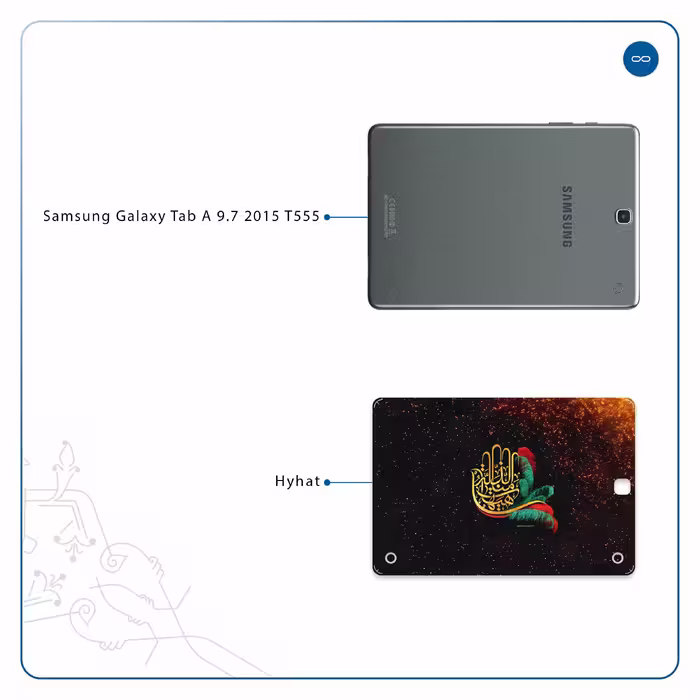 برچسب پوششی ماهوت مدل Hyhat مناسب برای تبلت سامسونگ Galaxy Tab A 9.7 2015 T555