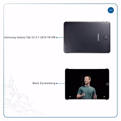برچسب پوششی ماهوت مدل Mark Zuckerberg مناسب برای تبلت سامسونگ Galaxy Tab S2 9.7 2016 T819N