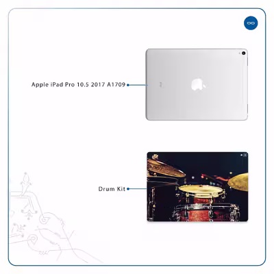 برچسب پوششی ماهوت مدل Drum Kit مناسب برای تبلت اپل iPad Pro 10.5 2017 A1709