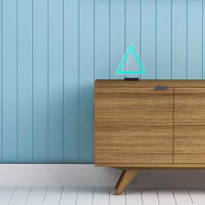 چراغ رومیزی مدل ریموت دار TRIANGLE-GL_TBL-GLASS