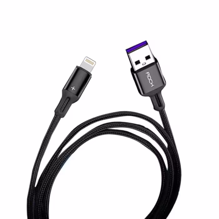 کابل تبدیل USB به لایتنینگ راک مدل R2 طول 1 متر 