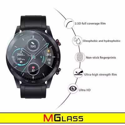 محافظ صفحه نمایش شیشه‌ای ام گلس مدل SH-MG مناسب برای ساعت هوشمند سامسونگ GALAXY  Watch 4 Classic 46mm بسته دو عددی