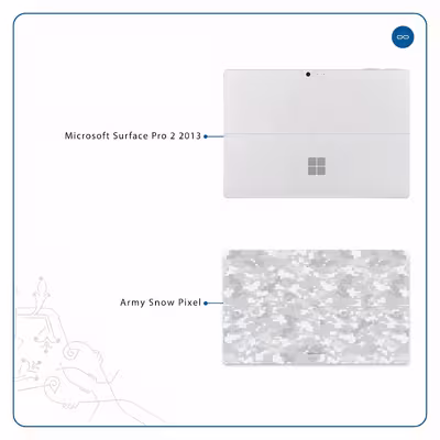 برچسب پوششی ماهوت مدل Army-Snow-Pixel مناسب برای تبلت مایکروسافت Surface Pro 2 2013