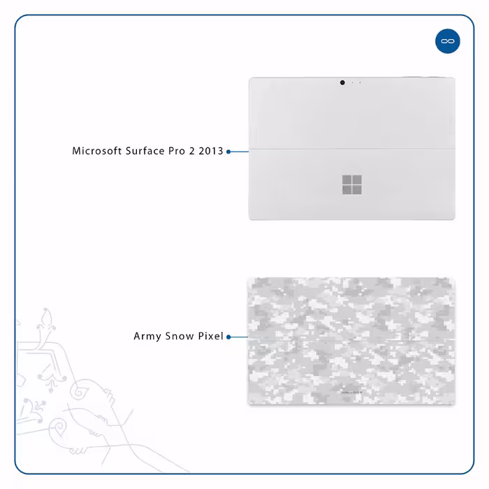 برچسب پوششی ماهوت مدل Army-Snow-Pixel مناسب برای تبلت مایکروسافت Surface Pro 2 2013