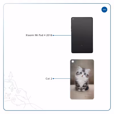 برچسب پوششی ماهوت مدل Cat-2 مناسب برای تبلت شیائومی Mi Pad 4 2018
