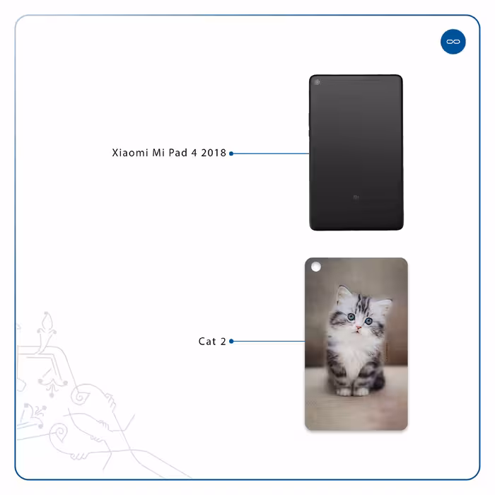 برچسب پوششی ماهوت مدل Cat-2 مناسب برای تبلت شیائومی Mi Pad 4 2018