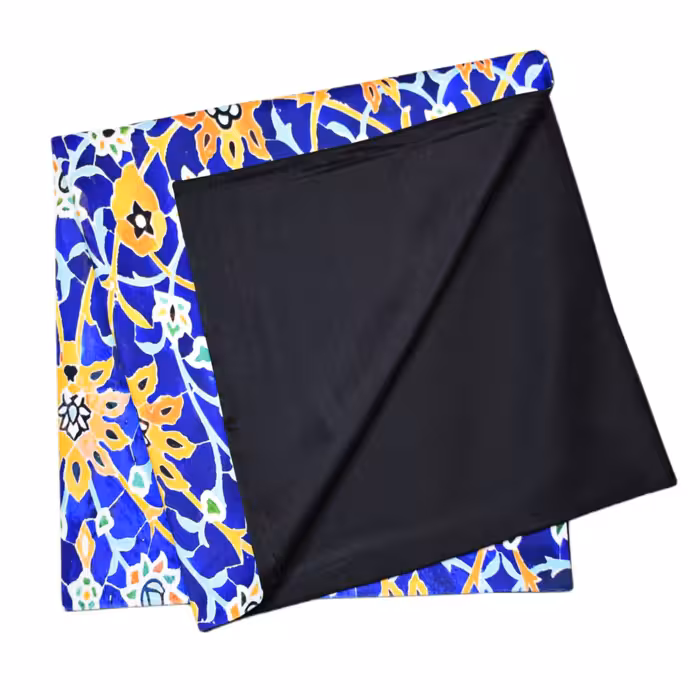 رومیزی مدل مخمل طرح کاشی کد 130