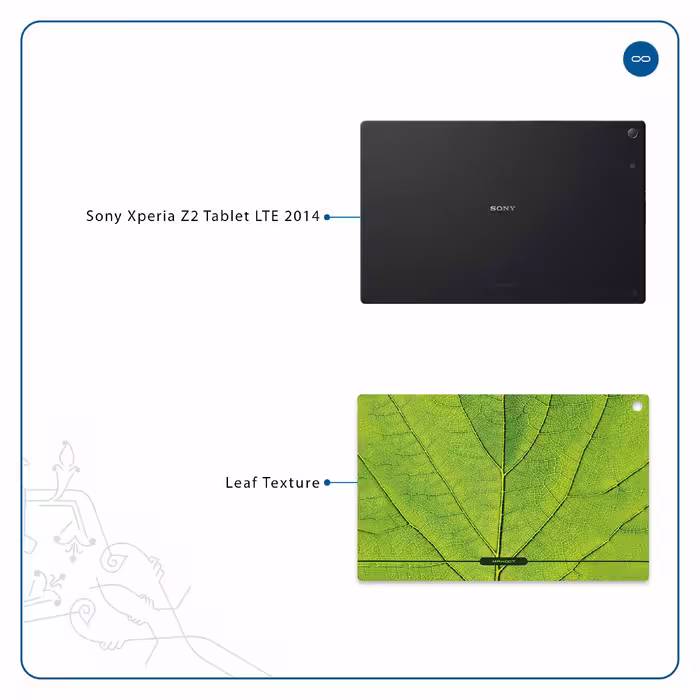 برچسب پوششی ماهوت مدل Leaf-Texture مناسب برای تبلت سونی Xperia Z2 Tablet LTE 2014